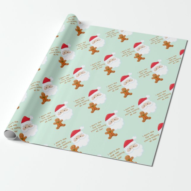 Santa Ansikte GingerBoy Presentpapper (Utrullad)