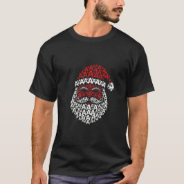 Santa-ansikte gjort av bokstaven A – T-shirt