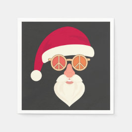 Santa Ansikte Retro Sunglasses jul Pappersservett