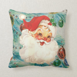 Santa Ansikte Vintage Pillow Kudde