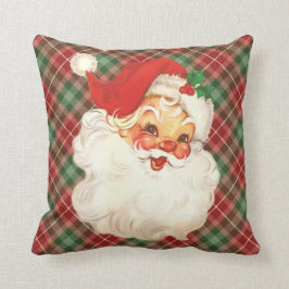 Santa Ansikte Vintage Pillow Kudde