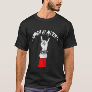 Santa är en Emo Funny Cute Emo-julpunk Sten T Shirt