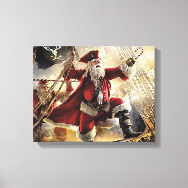 Santa är en Pirat Canvastryck (Framsida)