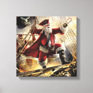 Santa är en Pirat Canvastryck