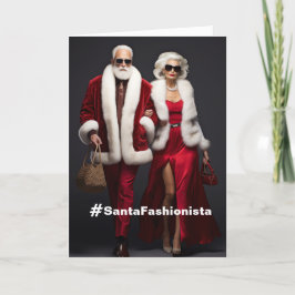 Santa är ett Fashionista-Helgdag kort