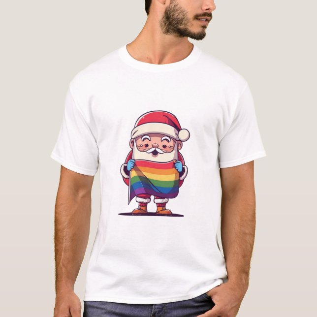 Santa är Gay-jul T Shirt (Framsida)