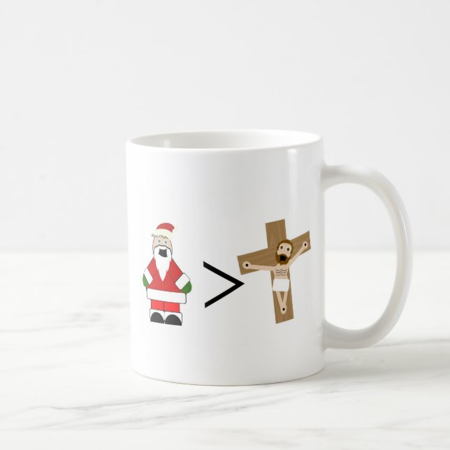 Santa är mer underbar än Jesus Kaffemugg (Höger)