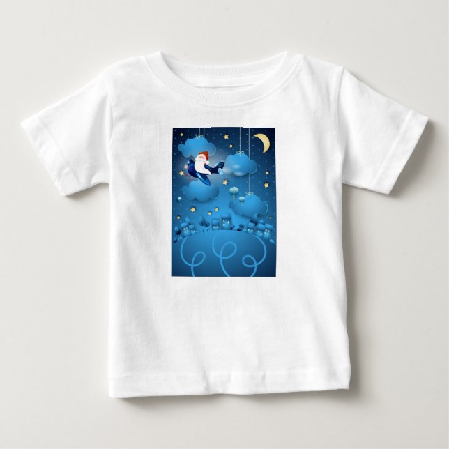 Santa är på väg mot Baby T-Shirt (Framsida)