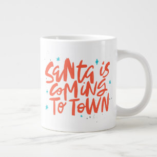 Santa är på väg till Town Helgdag Design Jumbo Mugg