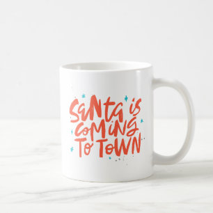 Santa är på väg till Town Helgdag Design Kaffemugg