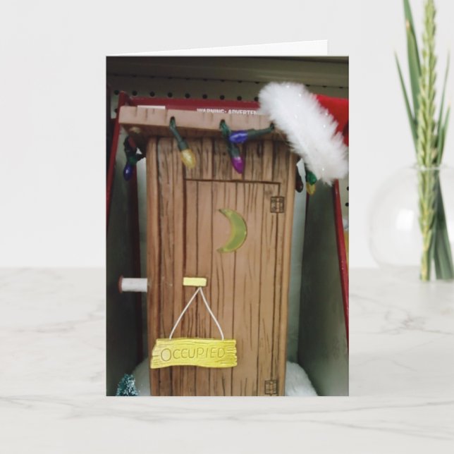 SANTA ÄR UT HUS HELGKORT (Framsida)