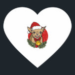Santa arg chihuahua christmas Classic T-Shirt Hjärtformat Klistermärke<br><div class="desc">Santa arg chihuahua christmas Classic T-Shirt</div>