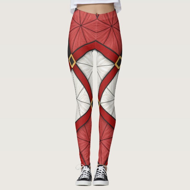 Santa Armor Leggings – Geometric Modern Christmas  (Framsida)