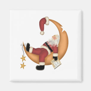 Santa Asov på Måne Tshirts och presenter Magnet