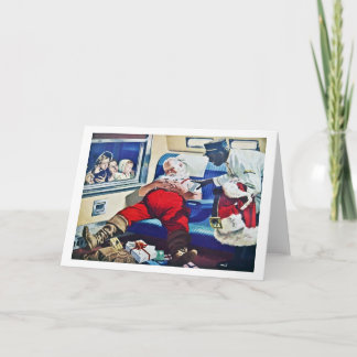 Santa Asov på Tåg Helgkort