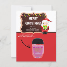 Santa at Chalkboard, Personlig Gifts Cards Inbjudningar