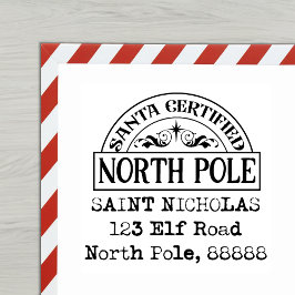 Santa Auktoriserad North Pole Adress Frimärke Stämpel