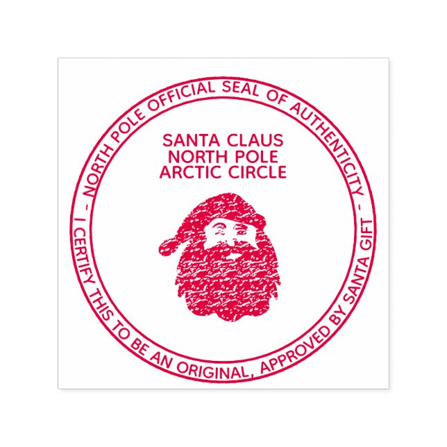 Santa auktoriserad North Pole Gift för barn Självfärgande Stämpel (Design)