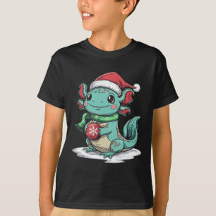 Santa Axolotl Animal Lover Winter Vibe jul P T Shirt
