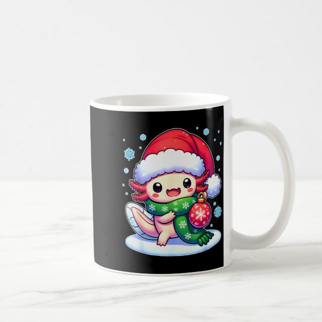 Santa Axolotl Funny Cute Xmas Funny Christmas  Kaffemugg (Höger)