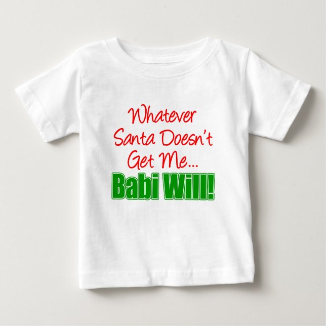 Santa Babi Will Tee Shirt (Framsida)