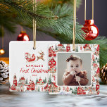 Santa Baby 1:a julfoto Ornament<br><div class="desc">Fira din baby första jul med den här vackra jultomten! Perfekt för förstagångsföräldrar, den här keepsaken fångar säsongens magi och kommer att bli ett omhuldat minne för komen i åratal. Anpassa den med din lilla namn och göra den allra första helgdag extra speciell. Håll det stolt över träd och låt...</div>