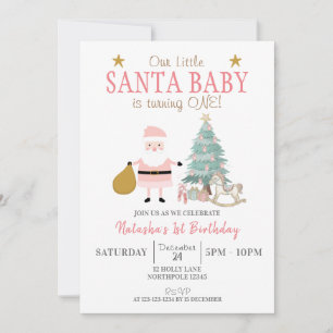 Santa Baby är Turne ONE, julafton Inbjudningar