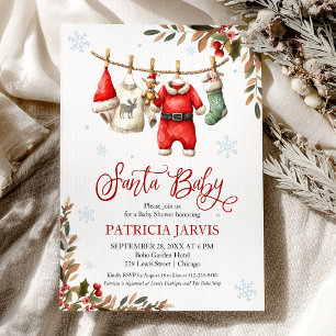Santa Baby Baby Shower Inbjudningar
