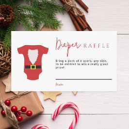 Santa Baby Baby Shower jul Diaper Raffle Tilläggskort