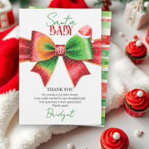 Santa Baby-barnvakt med rosett och tomtehatt jul