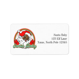 Santa Baby Black Jultomten Melanin jul Adressetikett