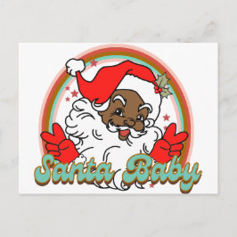 Santa Baby Black Jultomten Melanin jul Helg Vykort