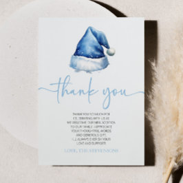 Santa Baby blue Hat-Helgdag Baby Shower Tack Kort