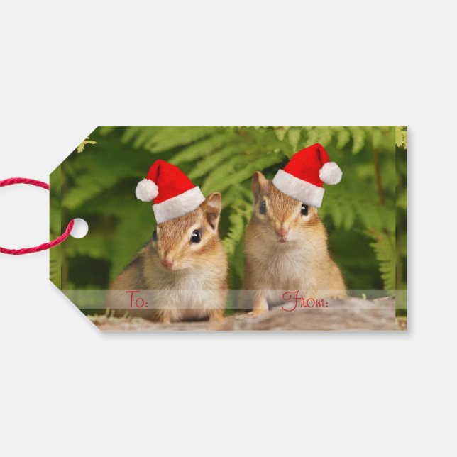 Santa Baby Chipmunks Presentetikett (Baksidan Horisontell)
