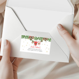 Santa Baby Christmas Address Design Fraktsedel