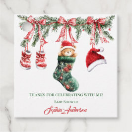 Santa Baby Christmas Baby Shower Gåvor Etiketter