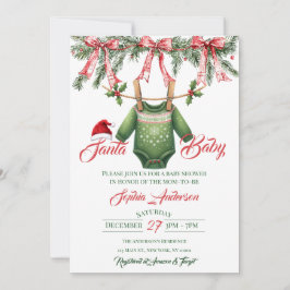 Santa Baby Christmas Baby Shower Inbjudningar