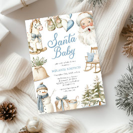 Santa Baby Christmas Baby Shower Inbjudningar