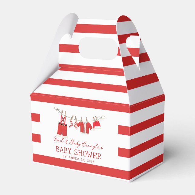 Santa Baby Christmas Baby Shower Presentaskar (Framsidan Sidan)