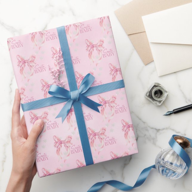 Santa Baby Christmas Baby Shower Presentpapper (Gifting)