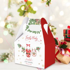Santa Baby Christmas Baby Shower Red Outfit Presentaskar