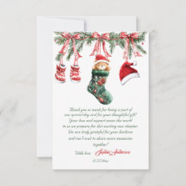 Santa Baby Christmas Baby Shower Tack Kort