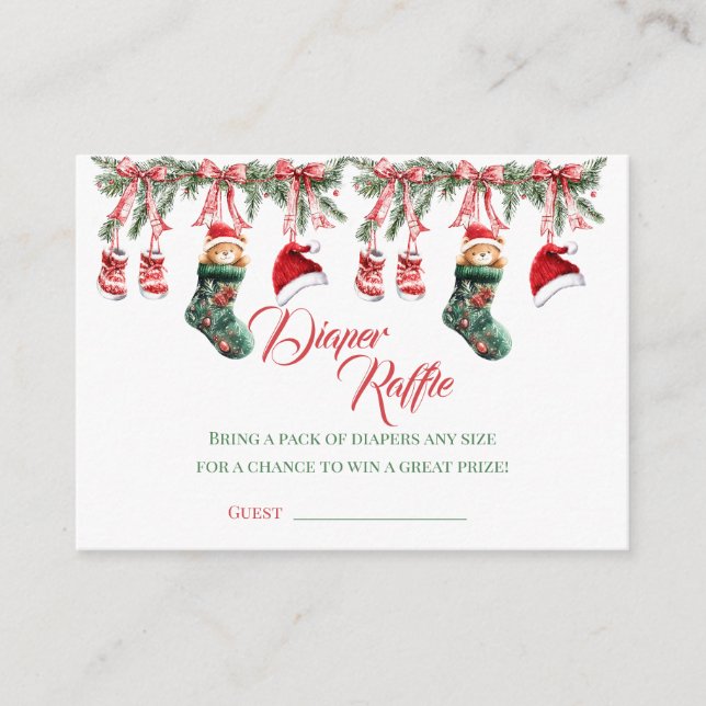 Santa Baby Christmas Baby Shower Tilläggskort (Framsida)