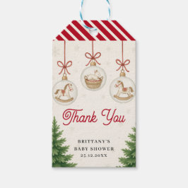 Santa Baby Christmas Baubles Baby Shower  Presentetikett