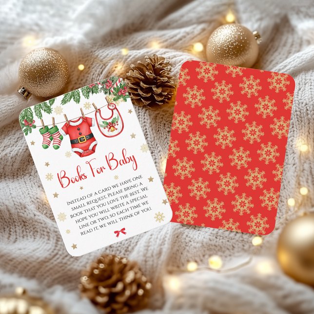 Santa Baby Christmas Books for Baby Card Tilläggskort (Skapare uppladdad)