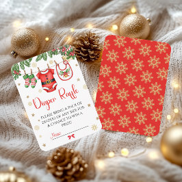 Santa Baby Christmas Diaper Raffle Card Tilläggskort