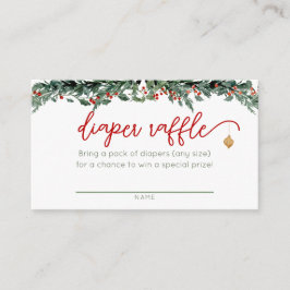 Santa Baby Clothesline Diaper Raffle Cards Tilläggskort