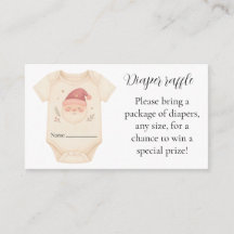 Santa Baby Diaper Raffle Card