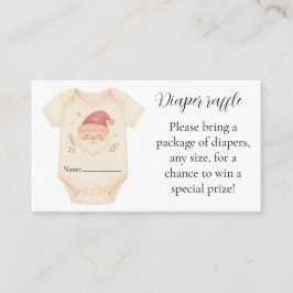 Santa Baby Diaper Raffle Card Tilläggskort