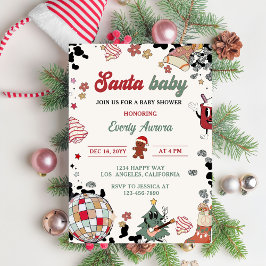 Santa Baby Disco Boll,, babykläder Party Inbjudningar
